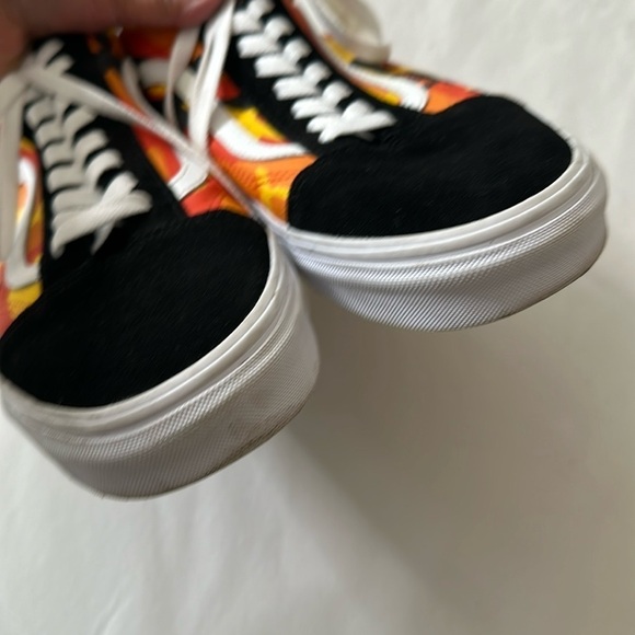 Vans Old Skool Camo Shoes Sneakers Orange Yellow Size 12 - Picture 10 of 14